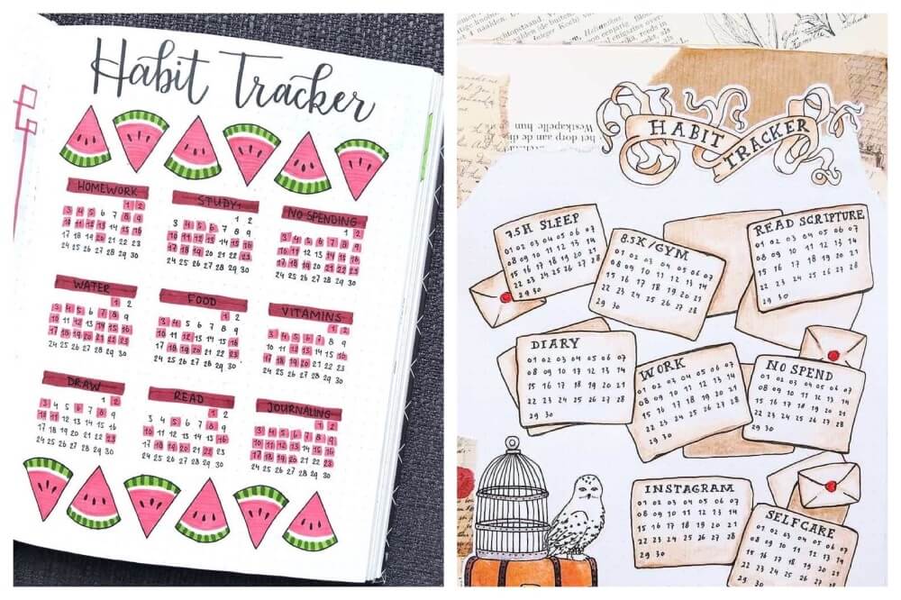 43 Amazing Habit Tracker Ideas for Your Bullet 1